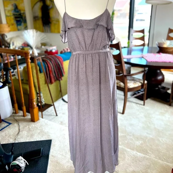 geren ford silk dress Geren Ford | Dresses | Geren Ford Silk Long Sleeve Center Slit Maxi Dress